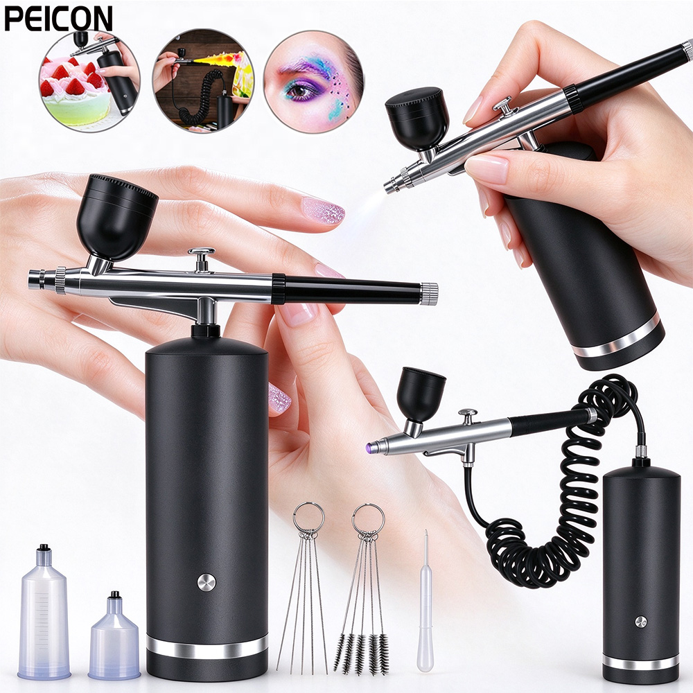 Airbrush Kit With Mini Compressor - Airbrush Kit with Compressor Rechargeable Air