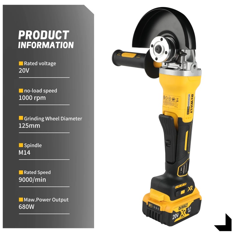 Dewalt 125mm Flat Head Angle G - Brushless Angle Grinder Battery Powered 评论和价格