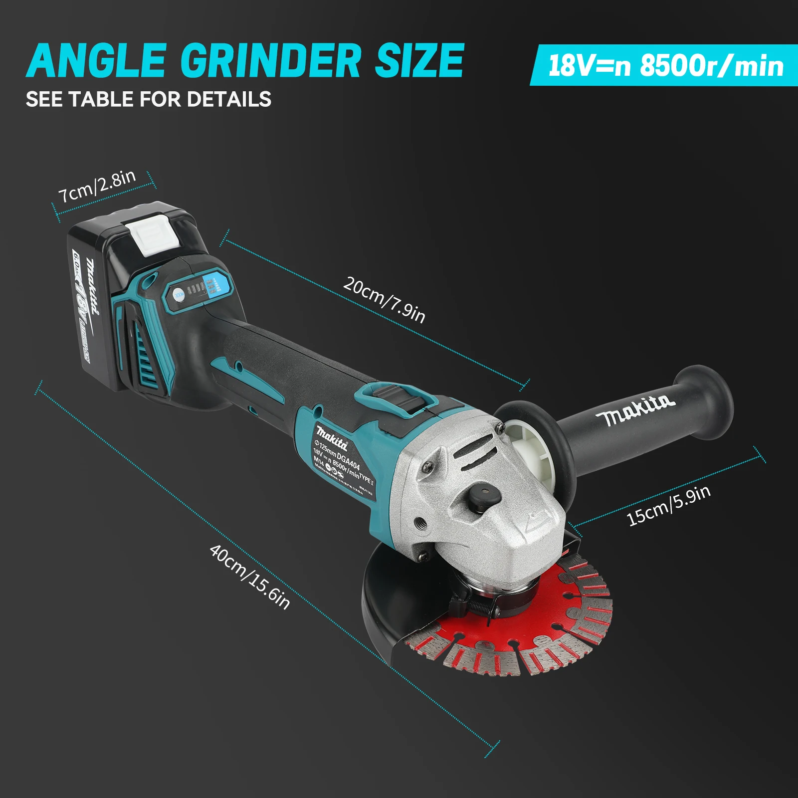 For Makita 18v Battery Pins DG - Brushless Angle Grinder Battery Powered 评论和价格