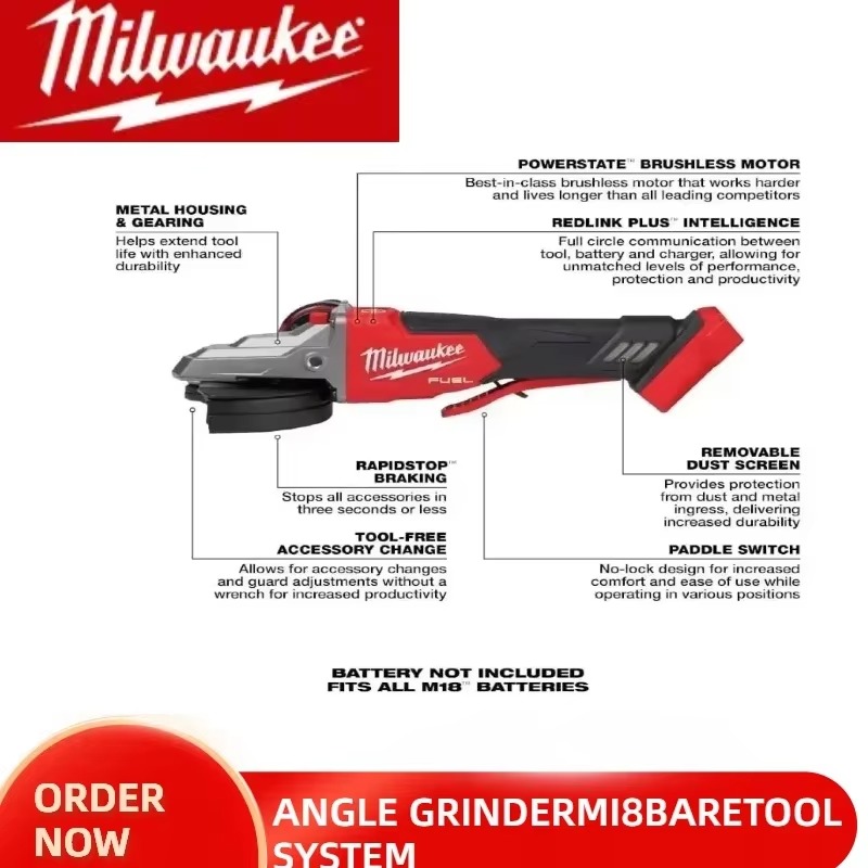 Milwaukee 125mm Brushless Angl - Brushless Angle Grinder Battery Powered 评论和价格