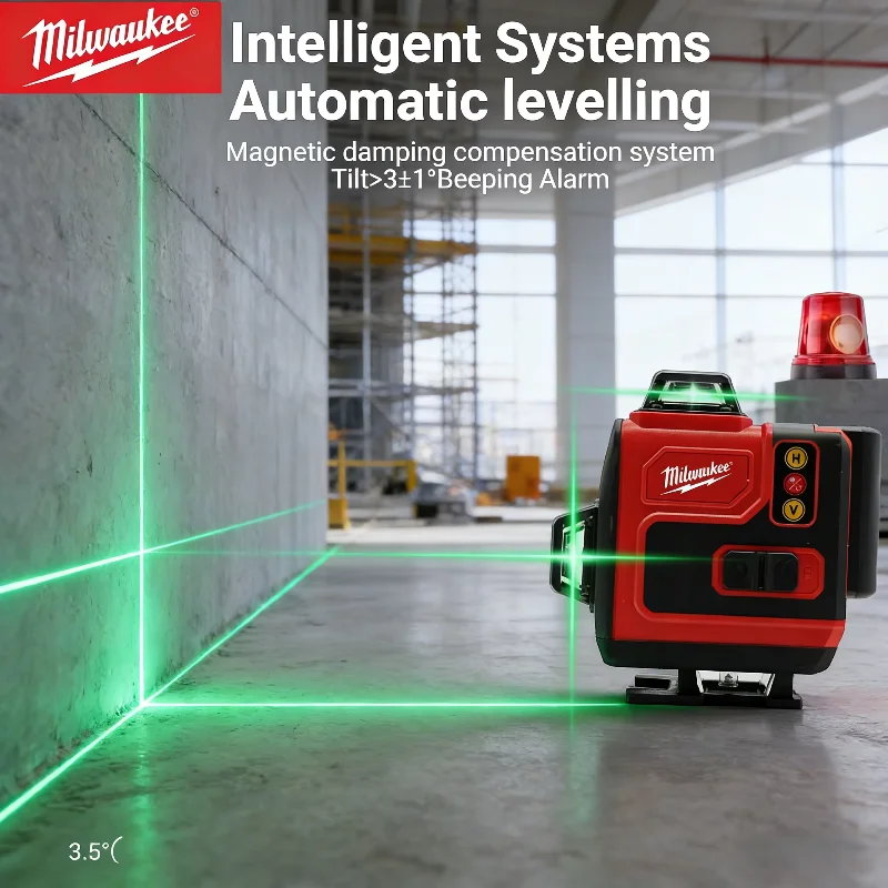 Genuine Milwaukee 4d 16 Line L - Laser Level 16 Lines 4D Green 评论和价格