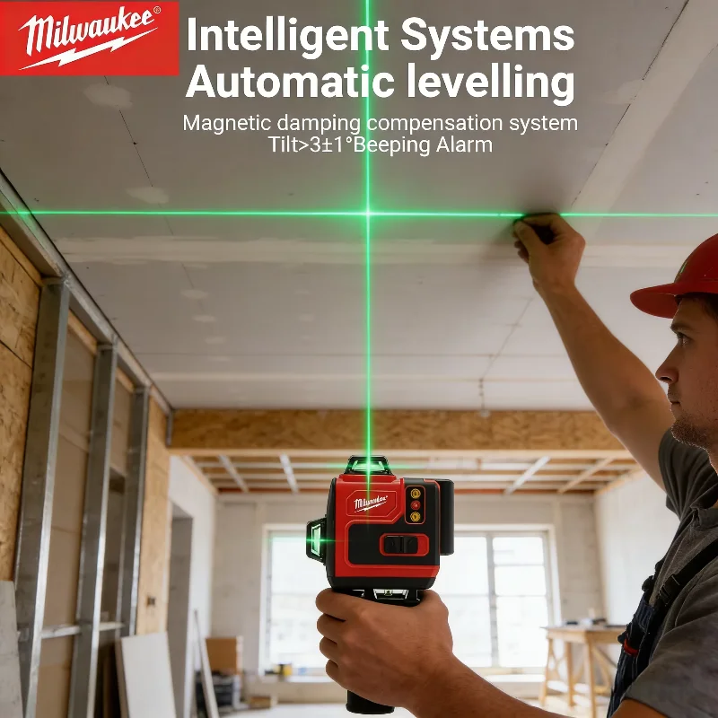Genuine Milwaukee 4d 16 Line L - Laser Level 16 Lines 4D Green 评论和价格