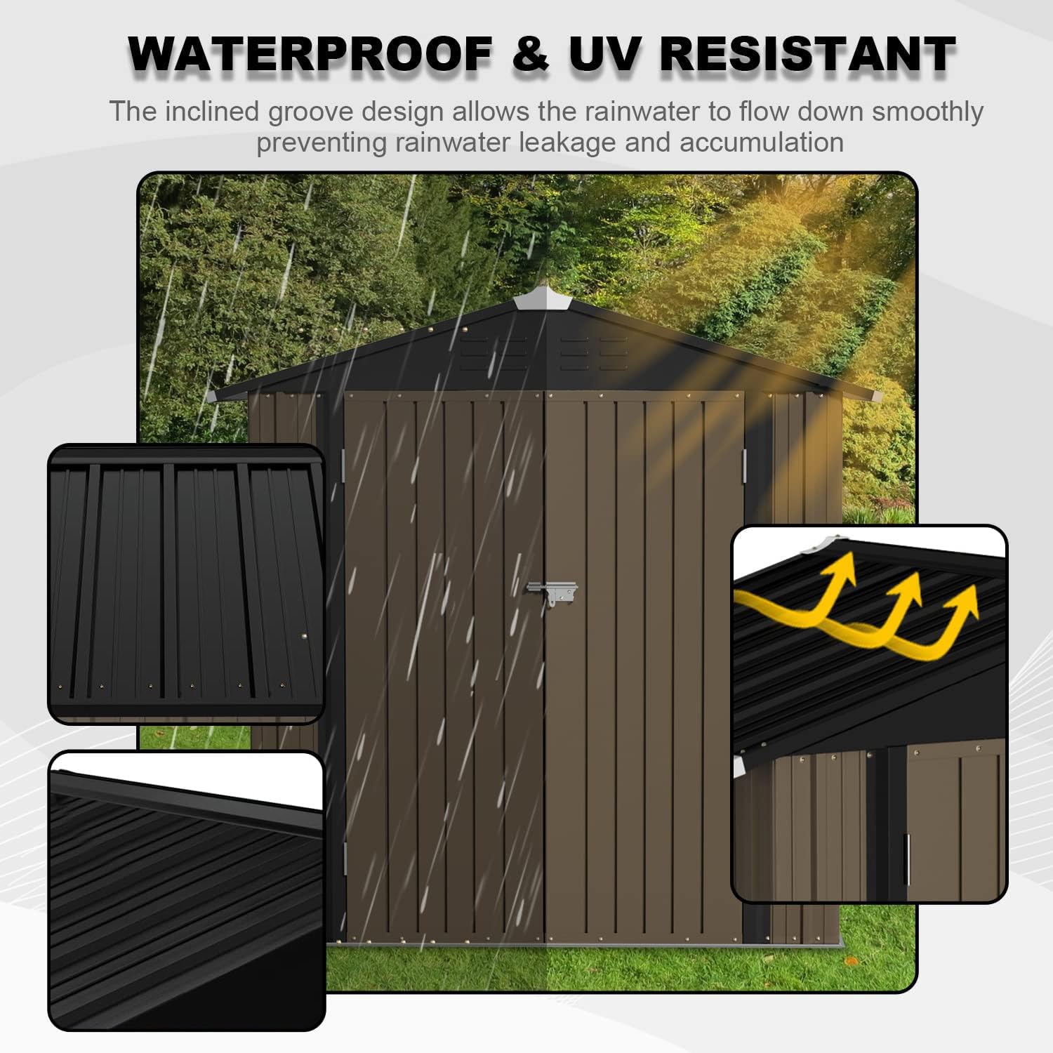 Metal Outdoor Storage Shed 6x4 - Garden Tools 评论和价格