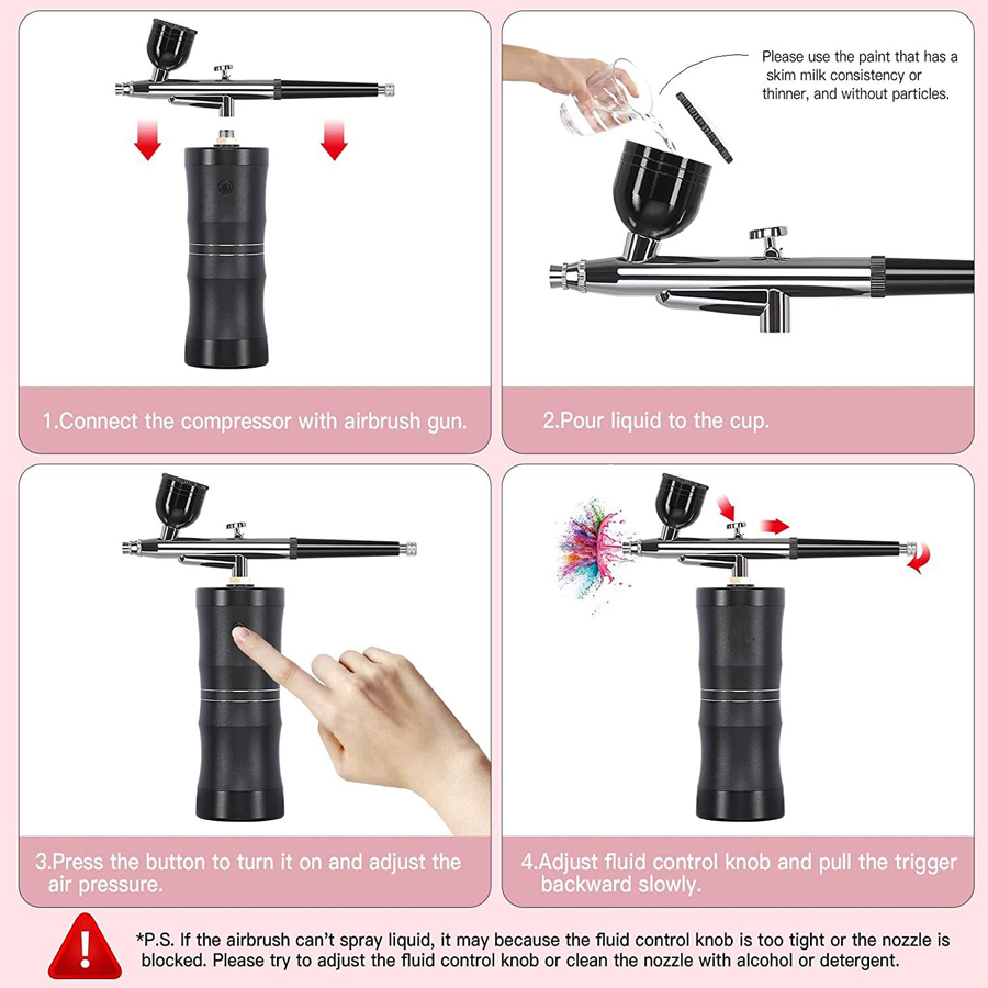 Portable Airbrush Kit With Com - Airbrush Kit With Mini Compressor 评论和价格